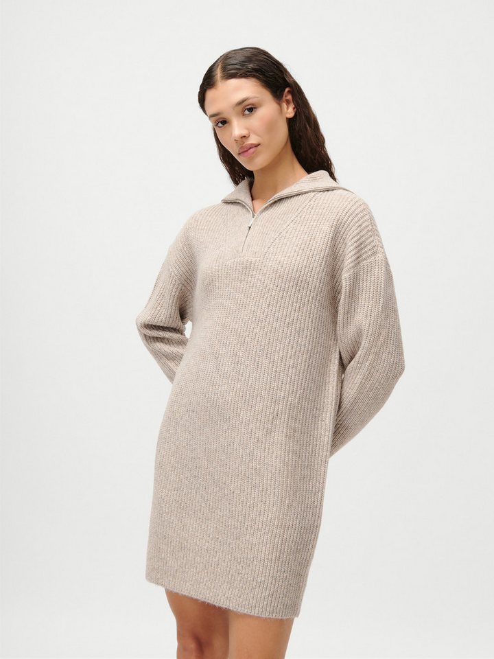 LeGer Strickkleid Noelia Dress Stehkragen mit Reißverschluss, Grobstrick von LeGer