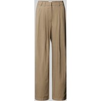 LeGer by Lena Gercke Wide Leg Stoffhose mit Bundfalten Modell 'Draco' in Beige, Größe 38 von LeGer by Lena Gercke
