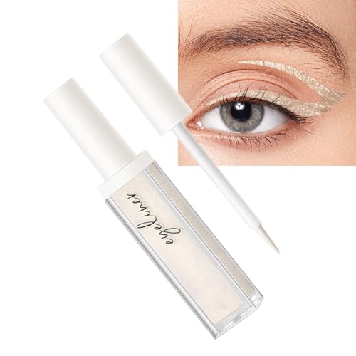 Flüssiger Glitzer-Eyeliner,Glänzender glitzernder Eyeliner flüssig - Color Pearl Wasserdichter Eyeliner, bunte, schnell trocknende Lidschatten-Schimmer-Kosmetik für Frauen-Mädchen-Augen-Make-up Leking von LeKing