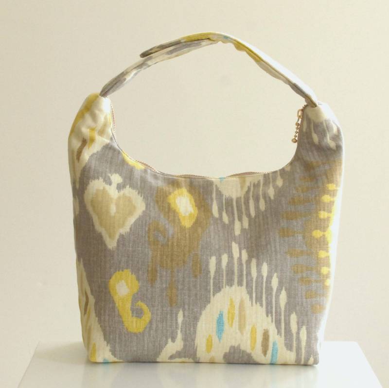 Reused Lunch Bag, Lunchbag Für Frauen, Mit Top Griff, Arbeit, Wiederverwendbare Lunchbag, Bento Ikat Print von LeLaStudio