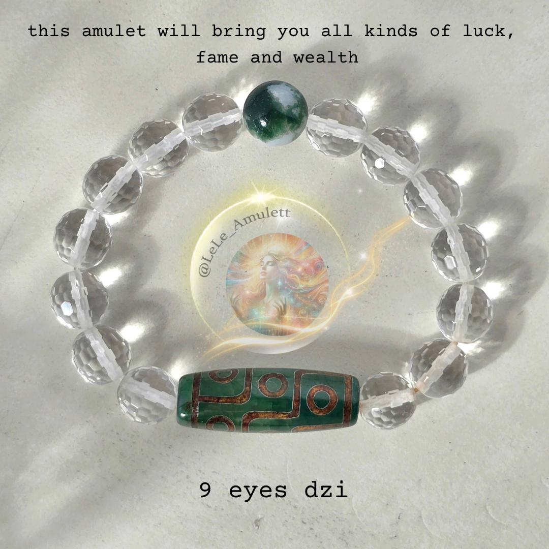 Kraftvolles Amulett 9-Augen-Dzi-Armband/Dzi-stein Talisman Für Bekanntheit, Anerkennung Und Wohlstand Dzi Perle Armband-Glücksbringer Kraftvolles Amulett 9-Augen-Dzi-Armband/Dzi-stein Talisman Für Bekanntheit, Anerkennung Und Wohlstand Dzi Perle Armband-Glücksbringer von LeLeAmulett