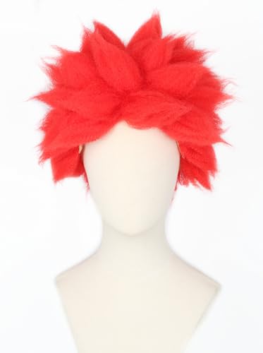 LeMarnia Rot Kurze Perücke für Erwachsene Halloween Cosplay Kostüm Perücke von LeMarnia