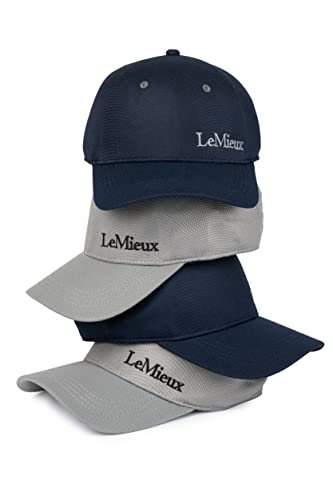 LeMieux Baseballkappe für Herren, aus Netzstoff, mit Belüftung, gebogenem Schirm und verstellbarem Clip-Rückenteil, leichter Stoff, Carbon Grey, One size von LeMieux