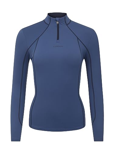 LeMieux Damen Baselayer Top - Langarm Athletic Thermal Shirts - Reitbekleidung & Ausrüstung für Reiten, Meerblau (Atlantic), 40 von LeMieux