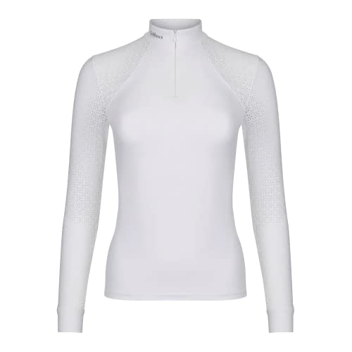 LeMieux Damen Reitsport Show Shirt - Langarm Pferd Show Wettkampf Top - Athletic Shirts & Reiten Bekleidung, weiß, 38 von LeMieux