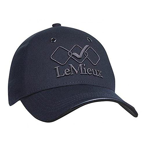 LeMieux Team-Baseballkappe mit nahtlosem Shell-Design, gebogener Schirmrand – belüftet und verstellbar, navy, One size von LeMieux