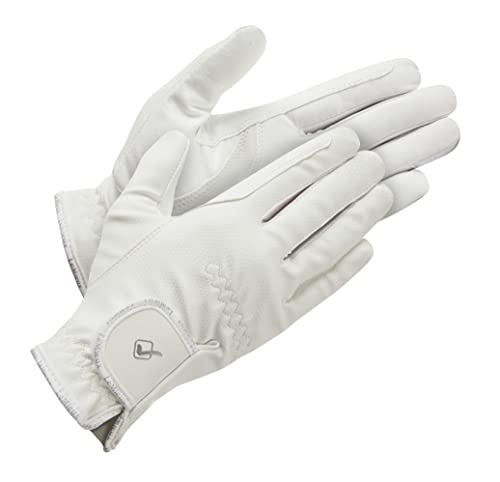 LeMieux Unisex Pro Touch Classic Riding Gloves White Handschuhe für kaltes Wetter, Weiß, X-Large von LeMieux