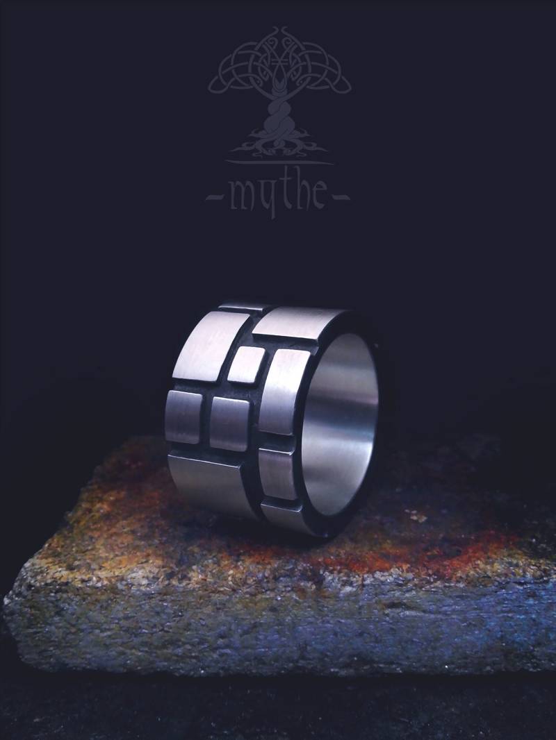 Breiter Herrenring/~3 Mm Breite Band Herrenschmuck Chunky Ring /Eheringe Kunst Aus Polen Custom von LeMythe