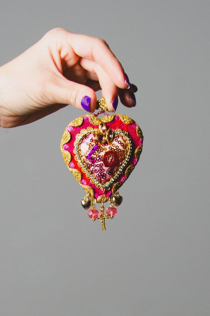Herzohrringe Mit Pailletten - Handgemachte Love Herzohrringe Mit Pailletten - Handgemachte Love von LePegDiPegorariAmbra