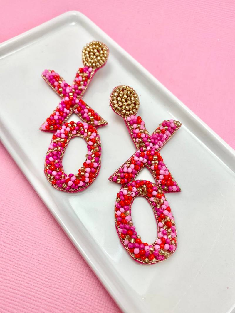 xo Valentinstag Perlen Ohrringe Leichter Chirurgenstahl xo Valentinstag Perlen Ohrringe Leichter Chirurgenstahl von LePetitBijouBoutique