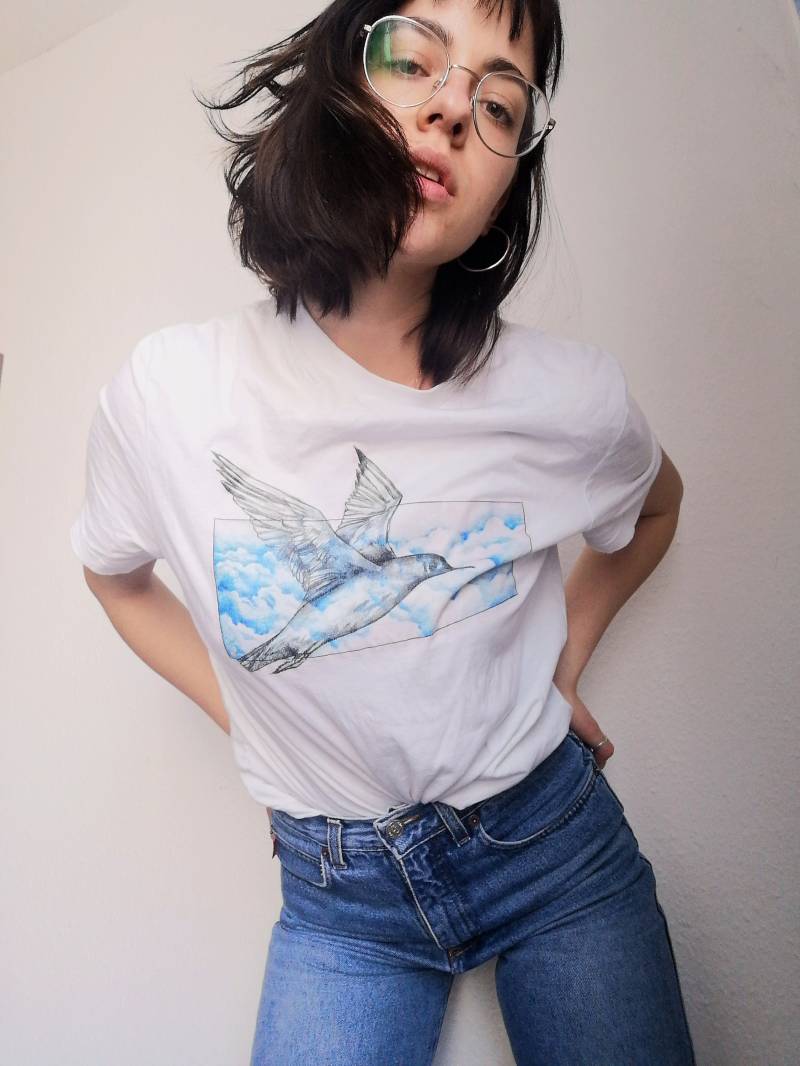 T-Shirt - L'oiseau T-Shirt - L'oiseau von LePetitMagasinDeLou