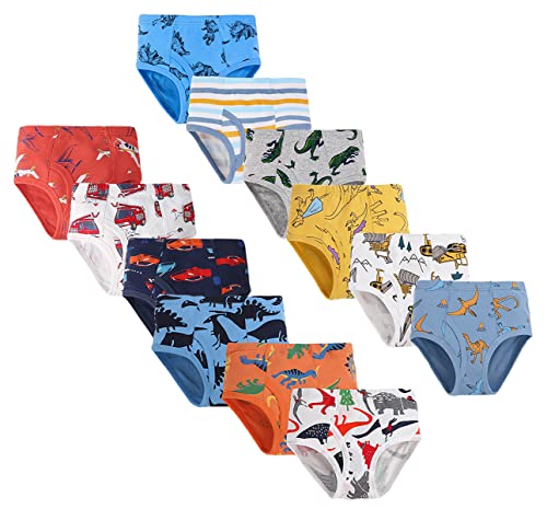 LeQeZe Jungen Unterhosen Slips aus 100% Baumwolle Kinder Unterwäsche 12er-Pack 2-3 Jahre (Boys Briefs 02,Etikett 100) von LeQeZe