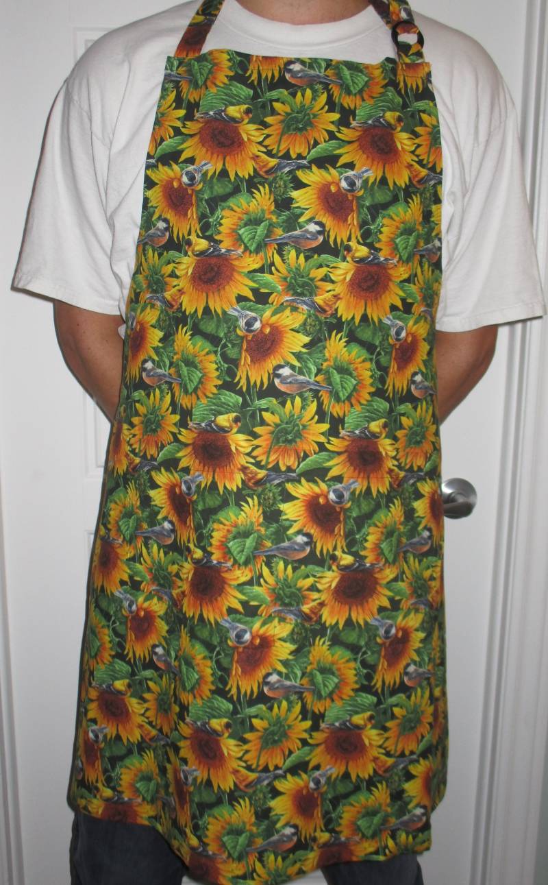 Küchenschürze Für Erwachsene/Sonnenblume Vogel Meise Stieglitz Schürze Küchenschürze Für Erwachsene/Sonnenblume Vogel Meise Stieglitz Schürze von LeRevedeCaroline