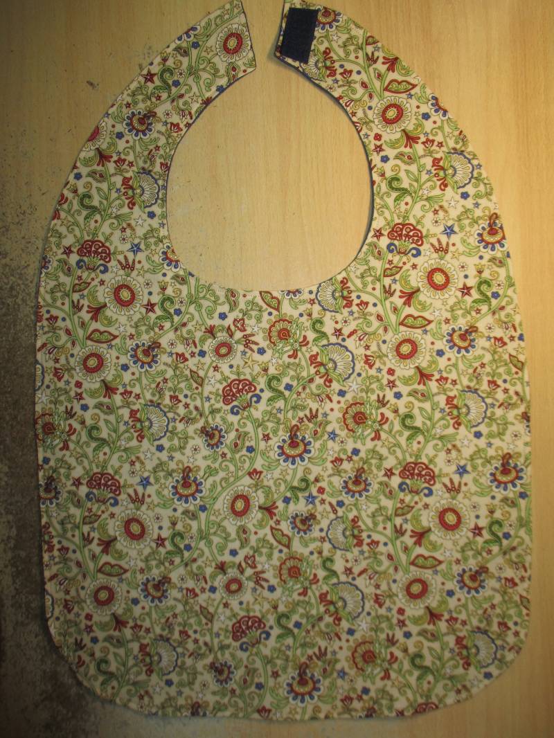 Lätzchen/Für Erwachsene Mit Besonderen Bedürfnissen Schutz Patriotisch Blumen Vereinigte Staaten Rot Blau Waschbar Wiederverwendbar von LeRevedeCaroline