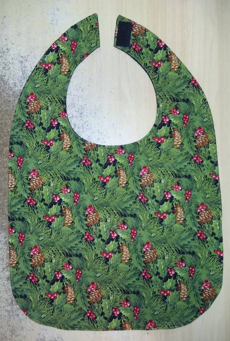 Lätzchen/Für Erwachsene Mit Besonderen Bedürfnissen Schutz Weihnachten Mistelzweig Tannenzapfen Waschbar Wiederverwendbar von LeRevedeCaroline