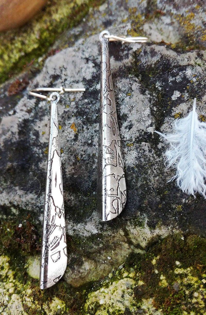Lange Konkave Gravierte Silberohrringe Mit Sterlingsilber-Ohrhaken, Schick, Elegant Und Leicht, Retro, Bohemian, Ethno Lange Konkave Gravierte Silberohrringe Mit Sterlingsilber-Ohrhaken, Schick, Elegant Und Leicht, Retro, Bohemian, Ethno von LeSauleRieur