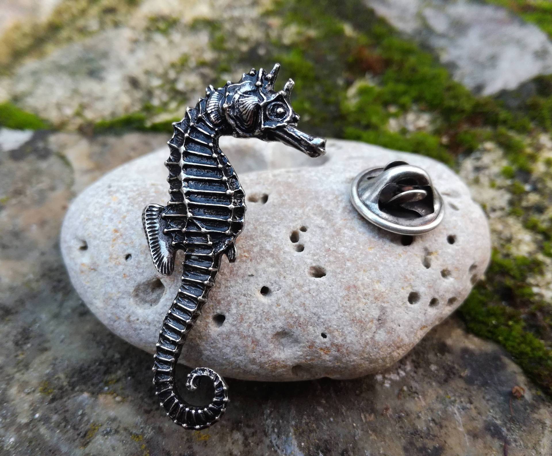 Seepferdchen-Anstecknadel Aus Silber, Messing, Jugendstil-Brosche, Retro-Brosche, Marine-Accessoire, Meerestiere, Brosche Für Kinder, Sie von LeSauleRieur