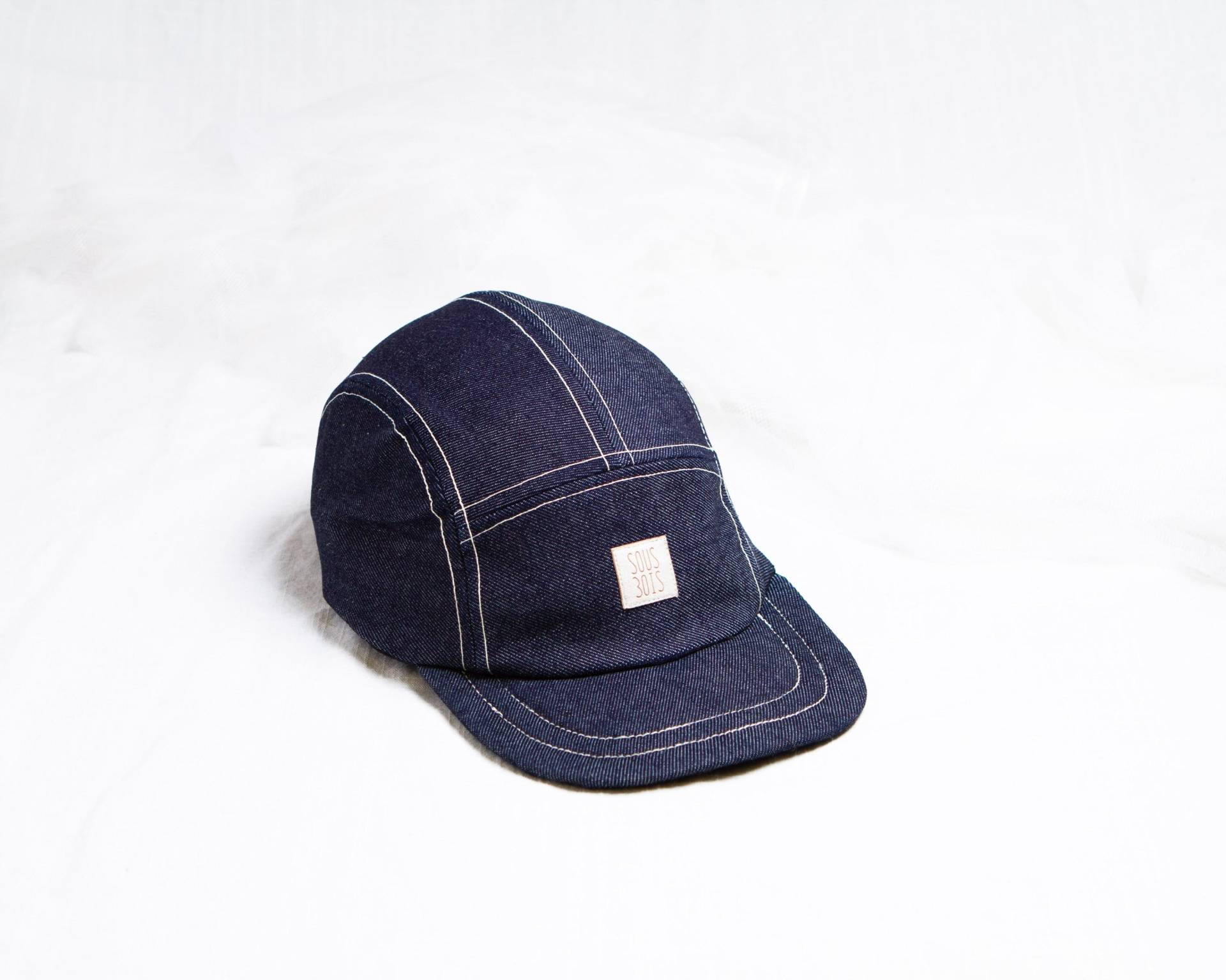 Recycelte Denim-Kappe Für Erwachsene // La Mécano 5-Panel-Caps, Kopfbedeckungen, Upcycling-Mütze, Beanie, Hergestellt in Quebec Von Sous-Bois von LeSousBois