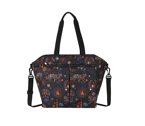 LeSportsac Bright Fortune Große Ever Tote Handtasche/Schulranzen & wandelbare Umhängetasche + Tragegriff oben & Kosmetiktasche, Stil 3801/Farbe E476, Bright Fortune, Einheitsgröße von LeSportsac