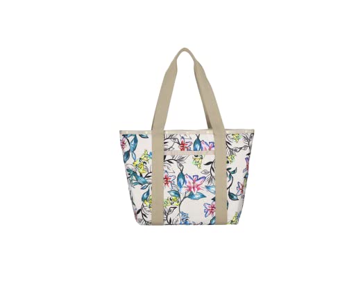 LeSportsac Wistful Florals Everyday Zip Tote Handtasche/Reisetasche, Stil 3867/Farbe E543, lebendige und festliche volle Größe, Wistful Flowers (lebendige und festliche Blumen), Einheitsgröße von LeSportsac