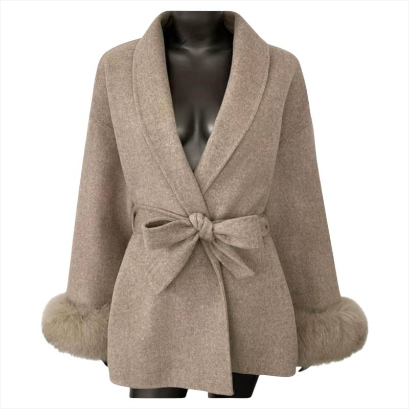 Kaschmir Mantel"Louisa" Mit Pelz Manschetten Kaschmir Mantel"Louisa" Mit Pelz Manschetten von LeaciaDE