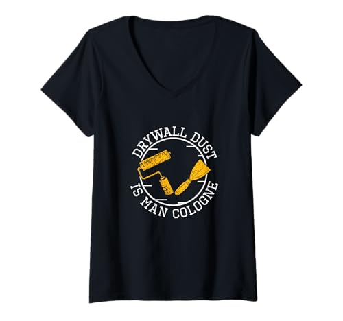 Damen Trockenbaustaub ist Mann Köln für Bauleiter Foreman T-Shirt mit V-Ausschnitt Damen Trockenbaustaub ist Mann Köln für Bauleiter Foreman T-Shirt mit V-Ausschnitt von Leader Of The Construction Site