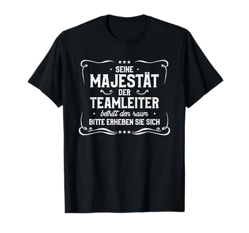 Leadership Geschenk für einen Teamleiter T-Shirt - Schwarz, S - Herren - Kurzarm - Klassische Passform - Polyester 100% von Leadership Geschenk für einen Teamleiter