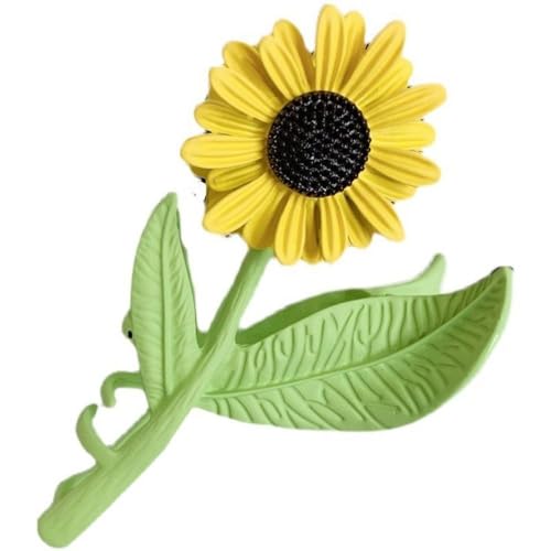 Leadigol Blumen-Haarspangen, Sonnenblumen-Haarklammern, rutschfeste Haarspangen für Frauen und Mädchen, Haarschmuck für dickes/dünnes Haar von Leadigol