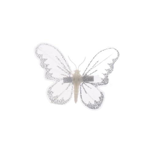 Leadigol Weihnachtsbaum-Schmetterlings-Clip Mini Schöne Simulation Gaze Weihnachtsbaum Anhänger Kreative Haarschmuck von Leadigol