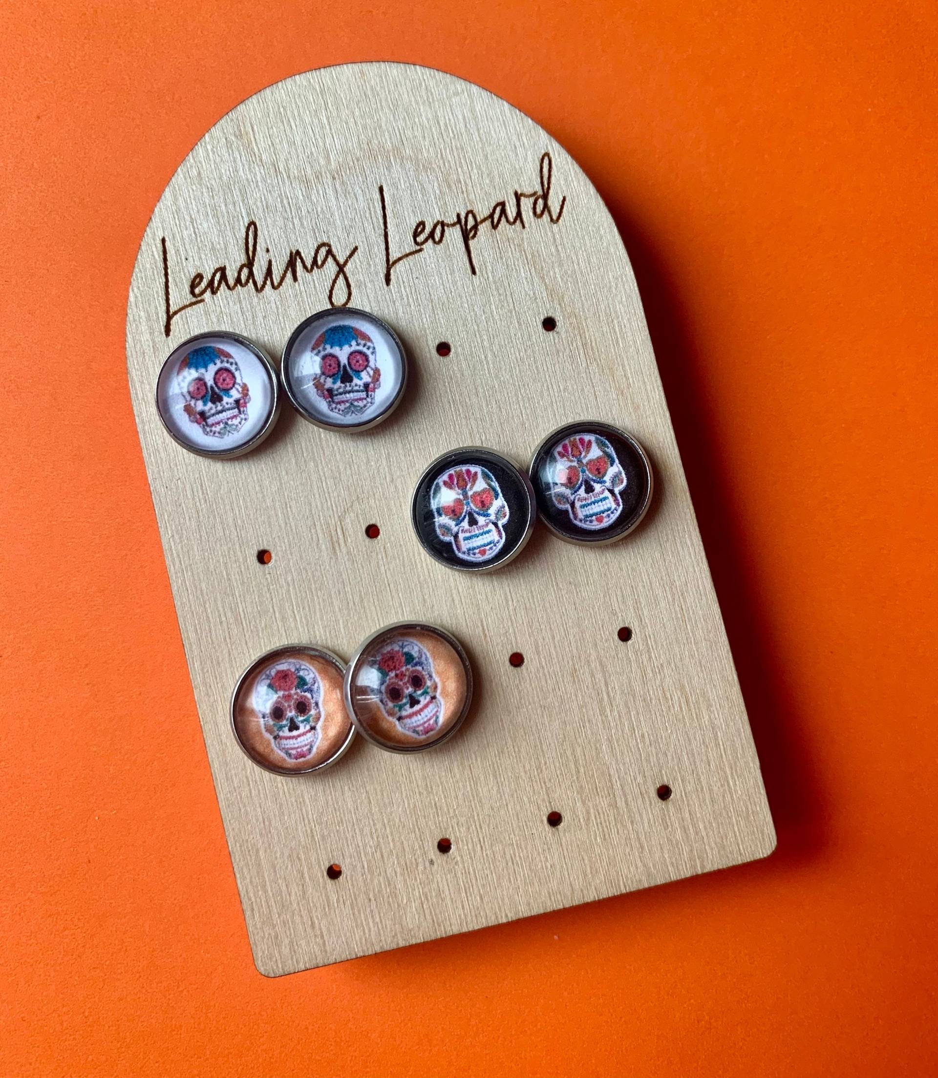 Halloween Ohrringe, Gruselige Schädel Skelett Herbst Süßes Oder Saures, Schmuck, Sugar Skull Halloween Ohrringe, Gruselige Schädel Skelett Herbst Süßes Oder Saures, Schmuck, Sugar Skull von LeadingLeopard