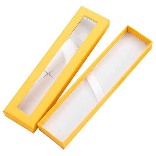Leadrop Exquisite Pencil Case Lining Design Paper Visible Transparent Window Pen Gifts Case for Daily Pen Case von Leadrop