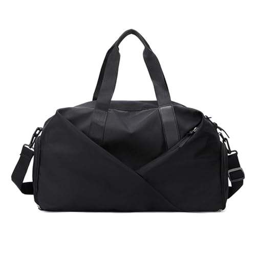 Reise Umhängetasche mit Schuhfach Wasserdicht Trocken Nass Trennung Damen Herren Sport Gym Schuhe Große Kapazität Duffel Multifunktional Fitness, Schwarz von Leadrop