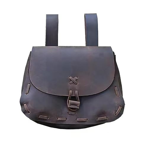 Vintage Taille Tasche Mittelalter Renaissance Stil Cosplay Prop Wasserdicht Kunstleder Frauen Gürtel Tasche Fanny Pack Mode, coffee, Einheitsgröße von Leadrop