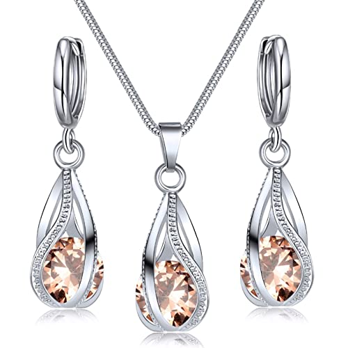 Damen-Schmuck-Sets, 1 Set Anhänger Ohrringe Strass Zirkonia Hochglanz Temperament Geometrische Dekoration Shinny Mode Spirale geformt, Kunstkristall, Kein edelstein von Leadthin