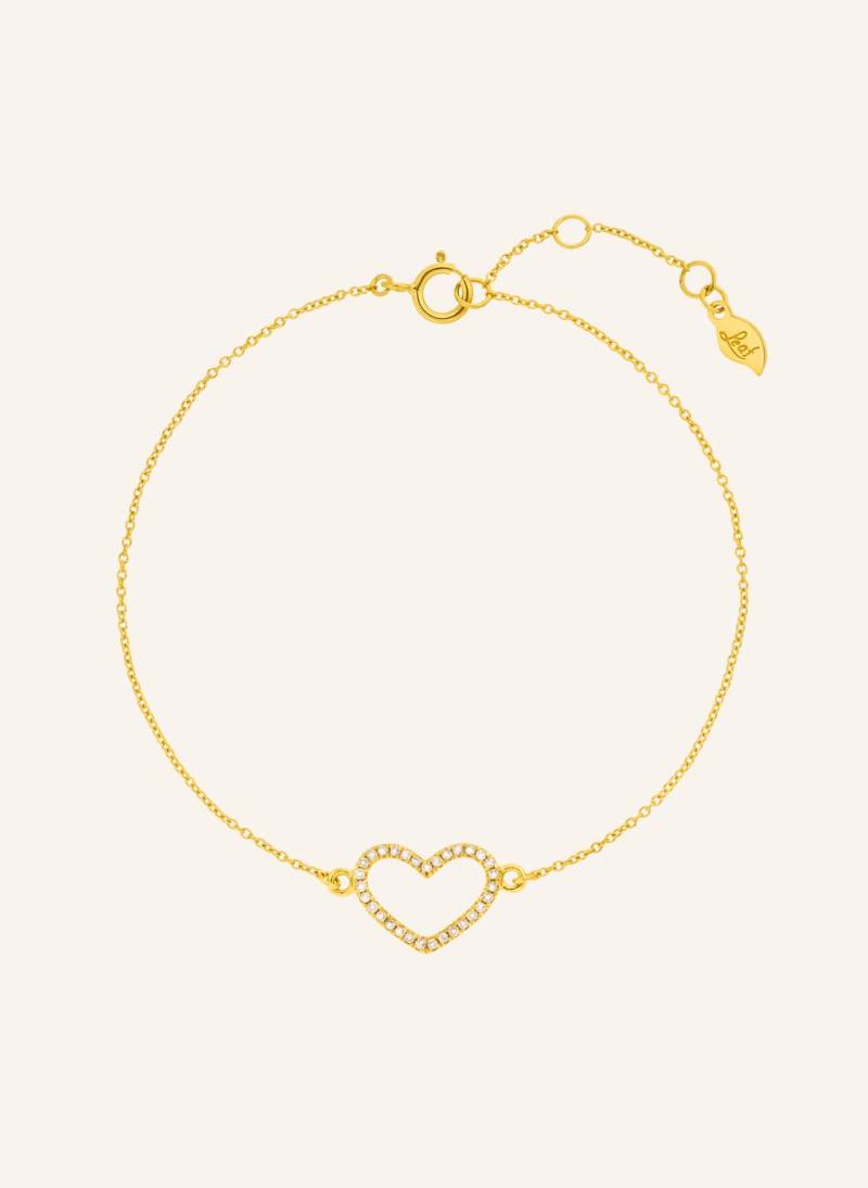 Leaf Armband Heart Aus 18 Karat Gelbgold Mit Diamanten gold von Leaf