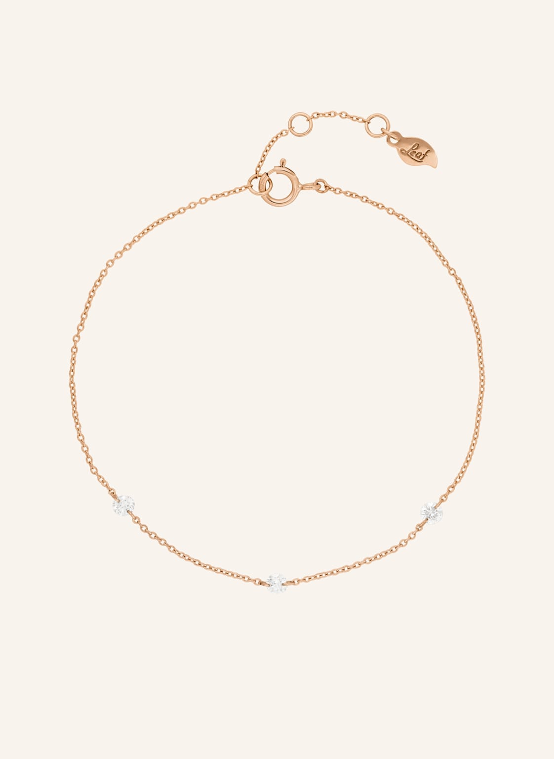 Leaf Armband Pure Triple Aus 18 Karat Roségold Mit Diamanten rosegold von Leaf