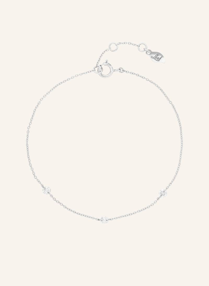 Leaf Armband Pure Triple Aus 18 Karat Weißgold Mit Diamanten silber von Leaf