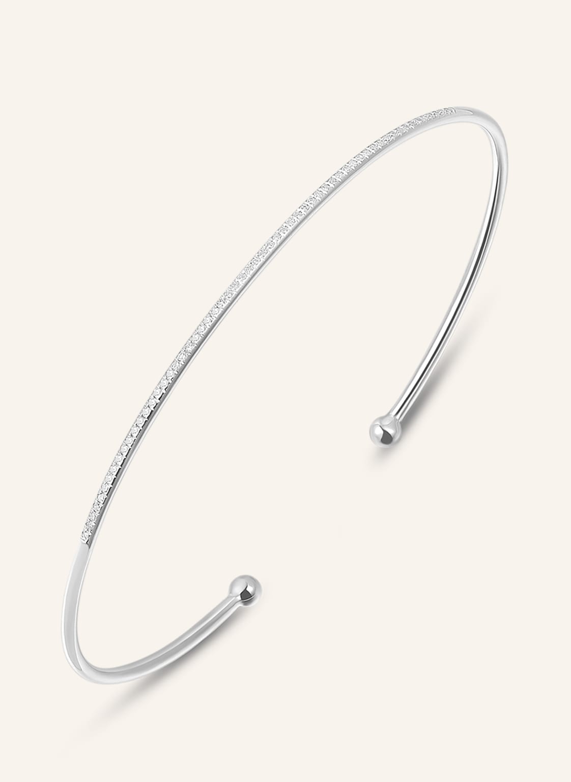 Leaf Armreif Circle Aus 18 Karat Weißgold Mit Diamanten silber von Leaf