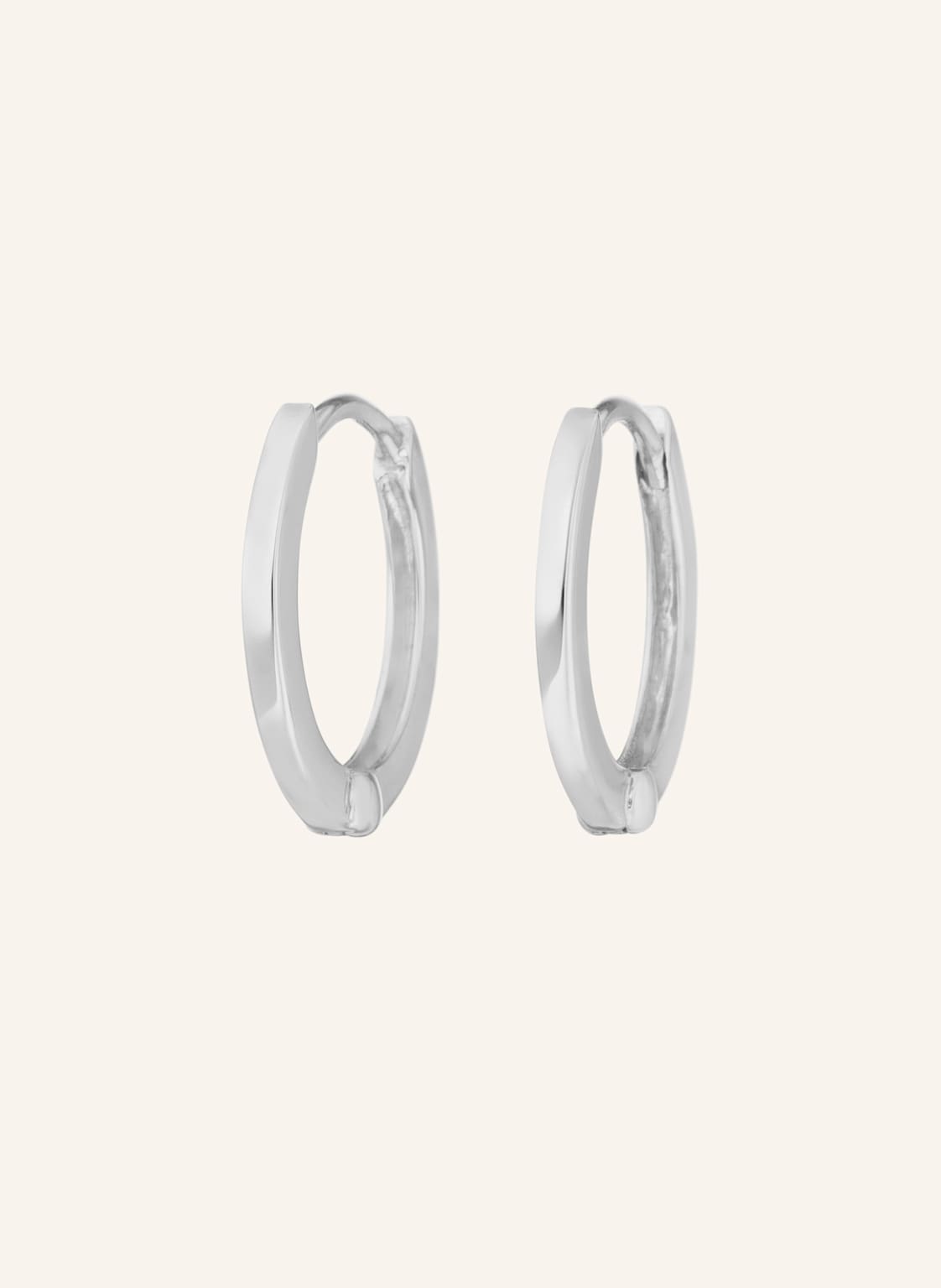 Leaf Creolen Mini Klappcreolen Aus 14 Karat Weißgold silber von Leaf