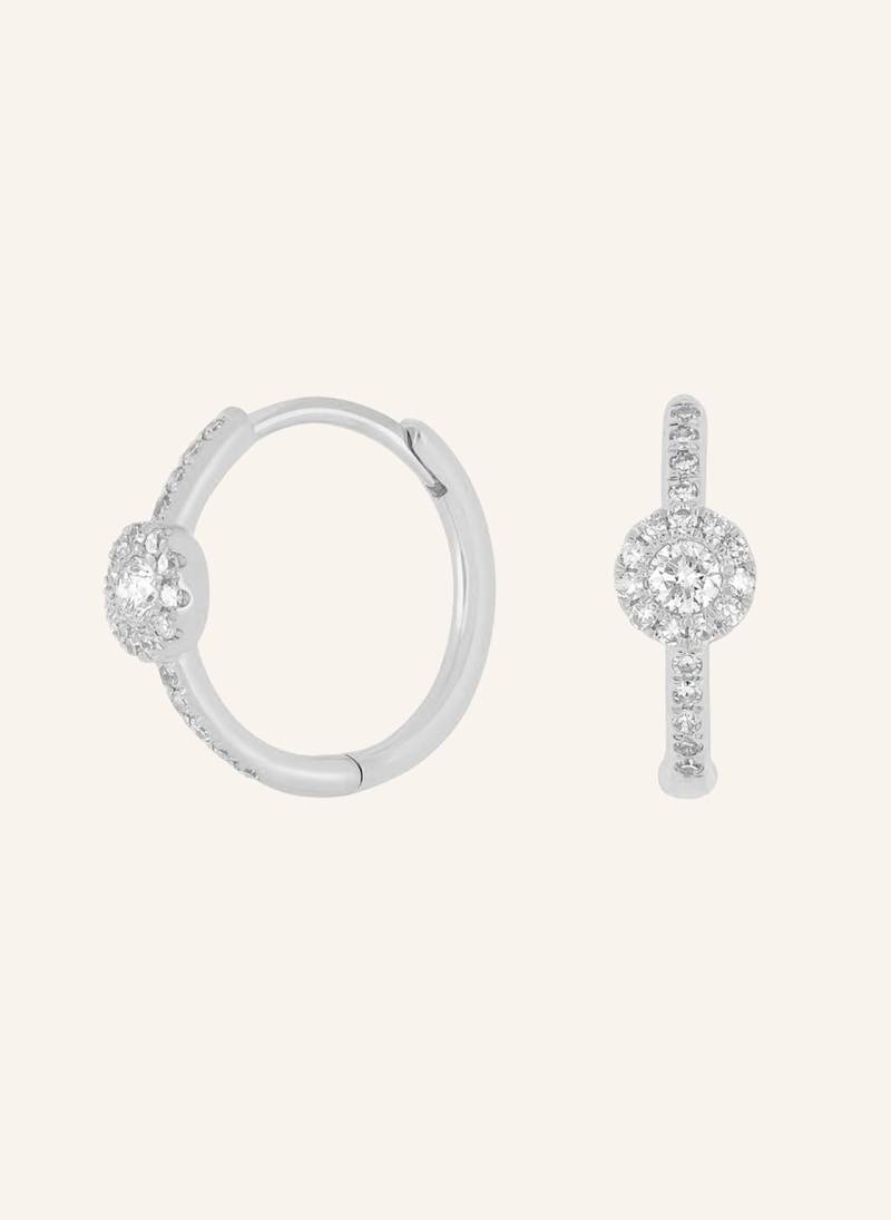 Leaf Creolen Pave Ii Aus 14 Karat Weißgold Mit Diamanten silber von Leaf