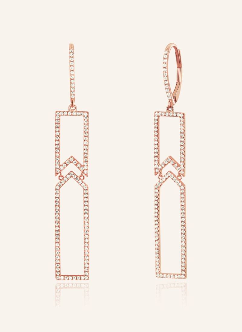Leaf Ohrhänger Unique Aus 18 Karat Rosébgold Mit Diamanten rosegold von Leaf