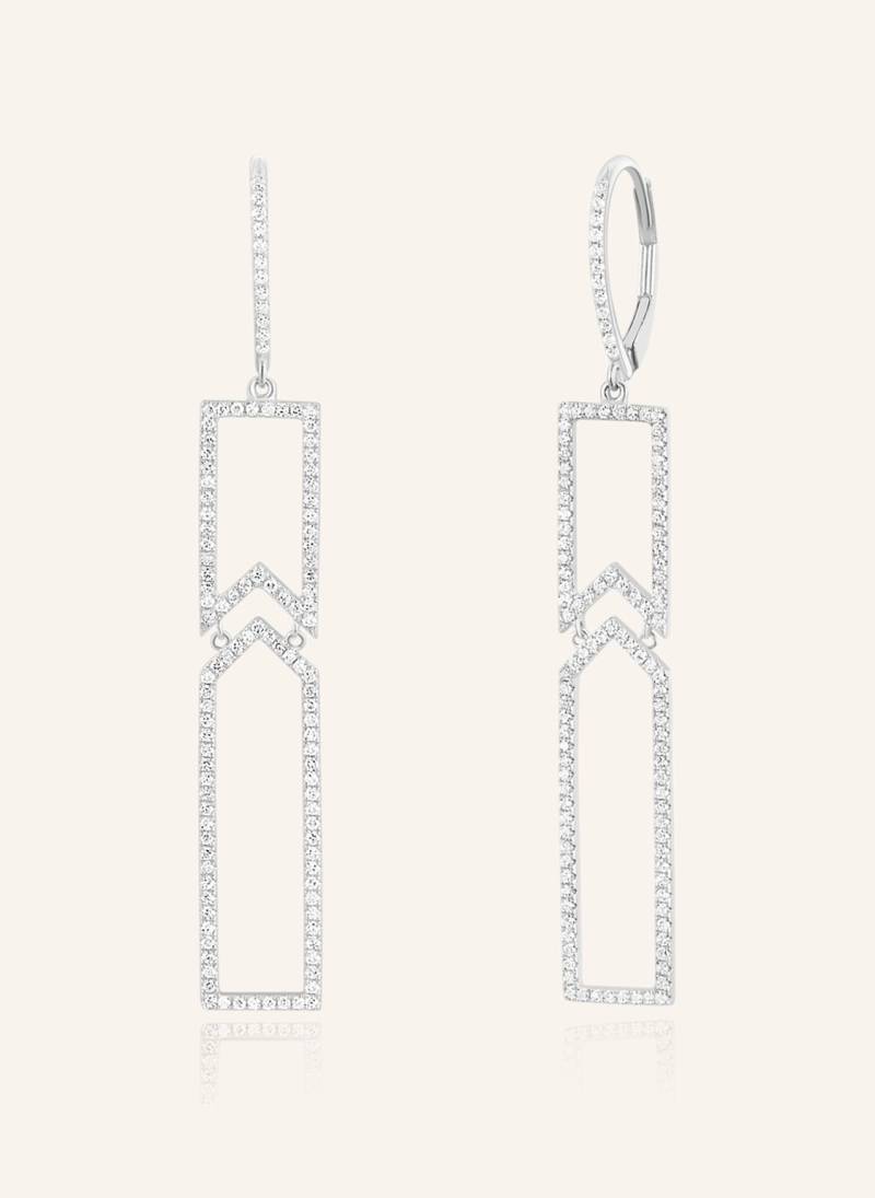 Leaf Ohrhänger Unique Aus 18 Karat Weißgold Mit Diamanten silber von Leaf