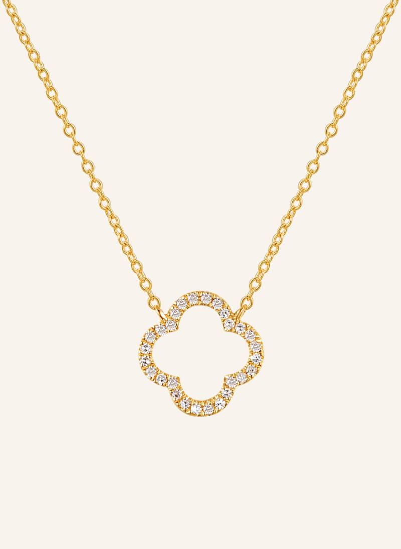 Leaf Halskette Clover Aus 18 Karat Gelbgold Mit Diamanten gold von Leaf