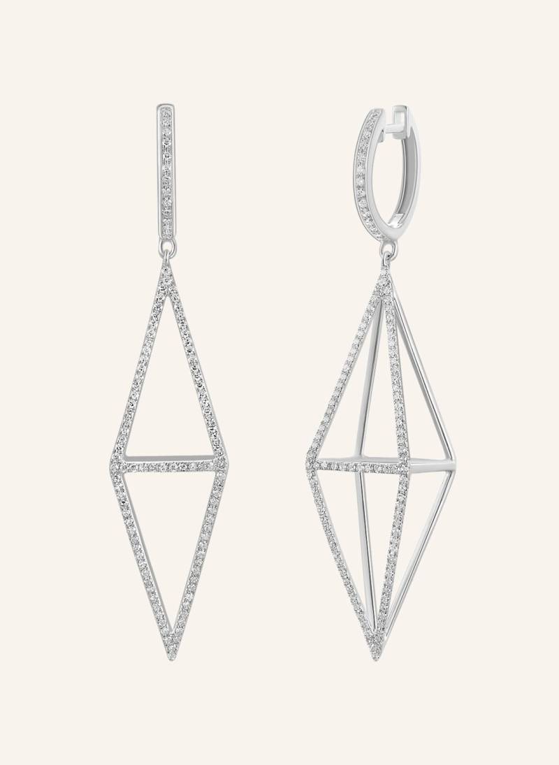 Leaf Ohrhänger Trapez Mit Diamanten silber von Leaf
