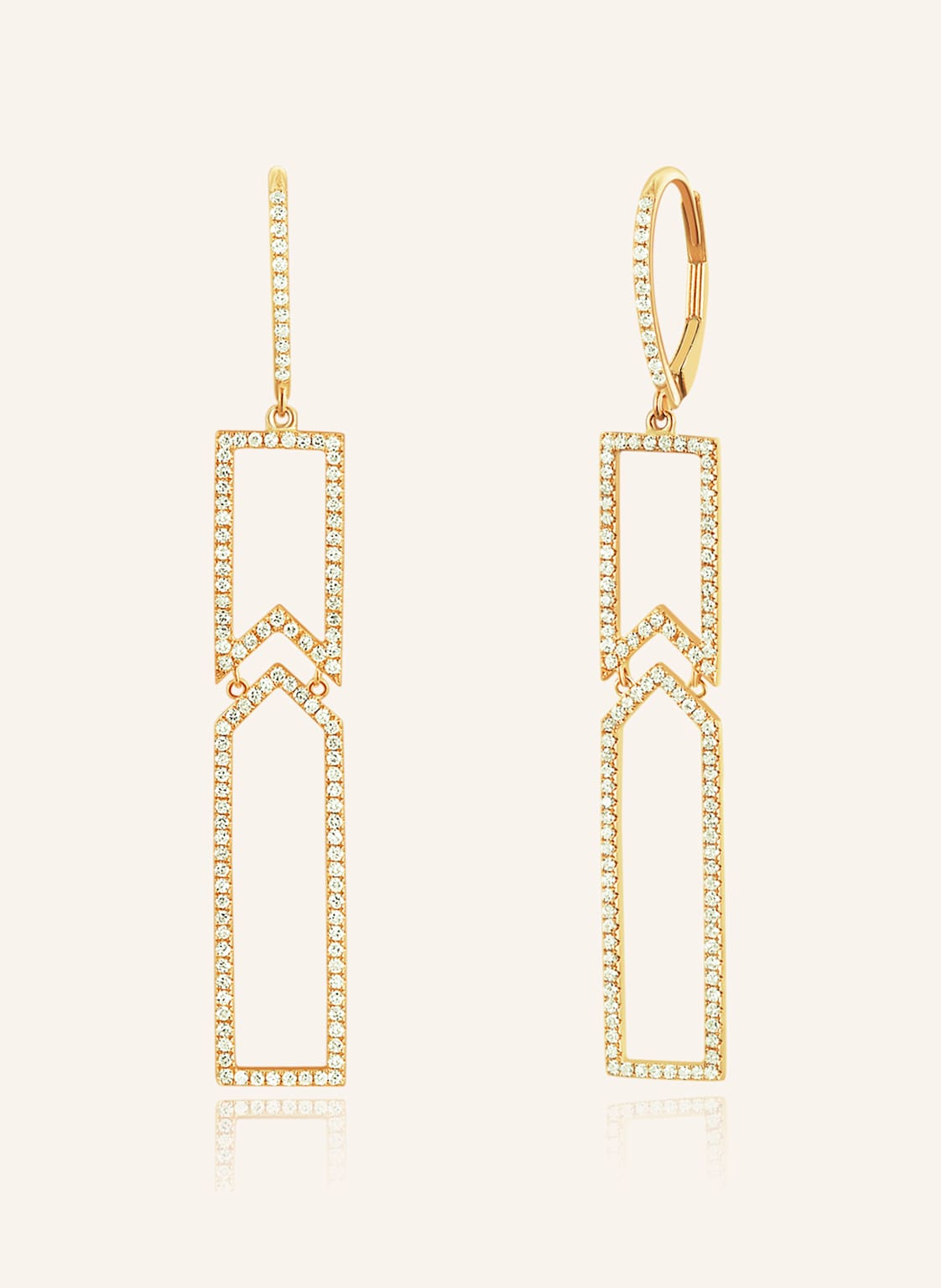 Leaf Ohrhänger Unique Aus 18 Karat Gelbgold Mit Diamanten gold von Leaf