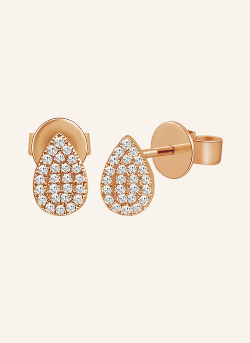 Leaf Ohrstecker Drops Aus 18 Karat Rosegold Mit Diamanten rosegold von Leaf