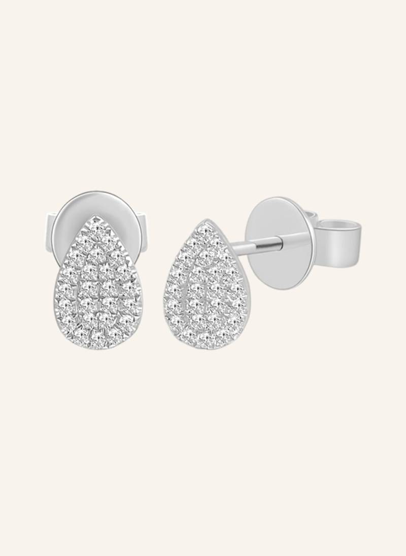 Leaf Ohrstecker Drops Aus 18 Karat Weißgold Mit Diamanten silber von Leaf