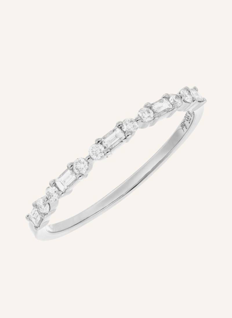 Leaf Ring Baquette Aus 14 Karat Weißgold Mit Diamanten silber von Leaf