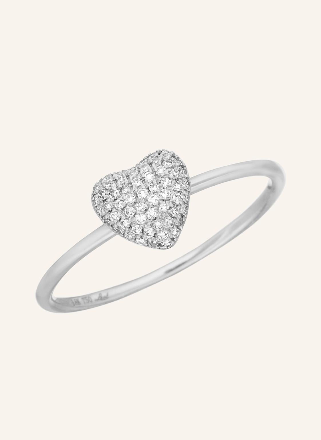 Leaf Ring Heart Aus 18 Karat Weißgold Mit Diamanten silber von Leaf