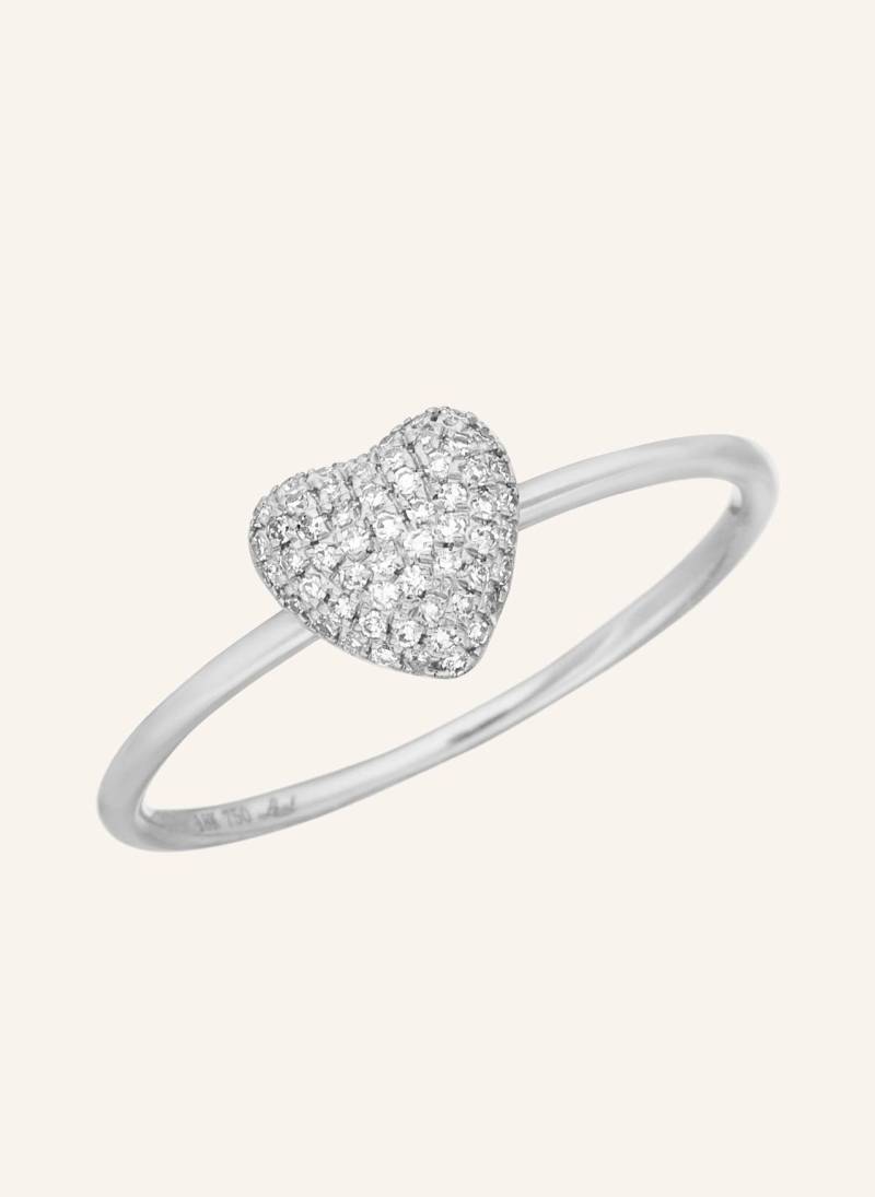 Leaf Ring Heart Aus 18 Karat Weißgold Mit Diamanten silber von Leaf